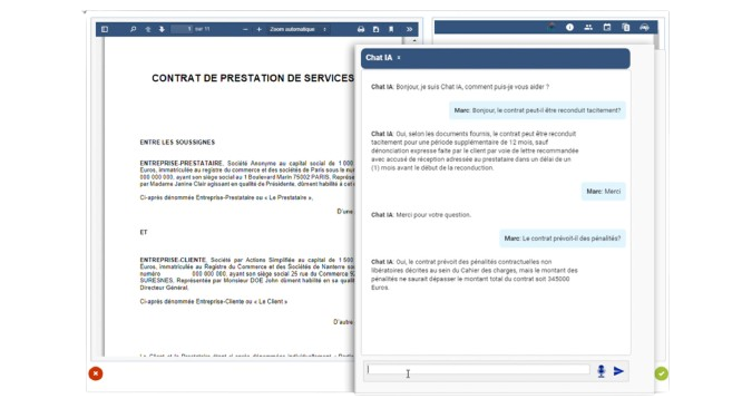 Fonctionnalité IA Chat Galexy