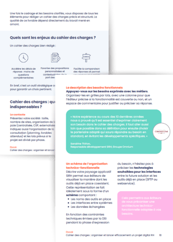 Ebook - cahier des charges SIRH