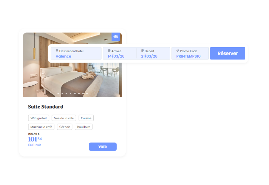Ulyses Suite Moteur de réservation groupe hôtelier multiétablissement